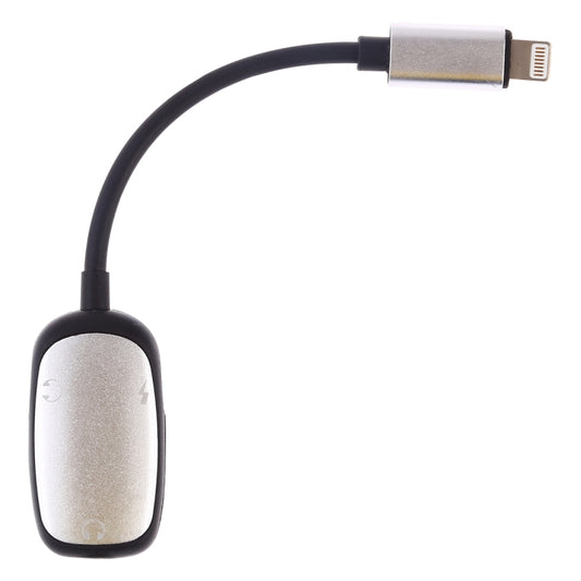 8 Pin to 8 Pin Charging Interface + 8 Pin Earphone Interface + 3.5mm Audio Interface Earphone Adapter(Silver) by buy2fix