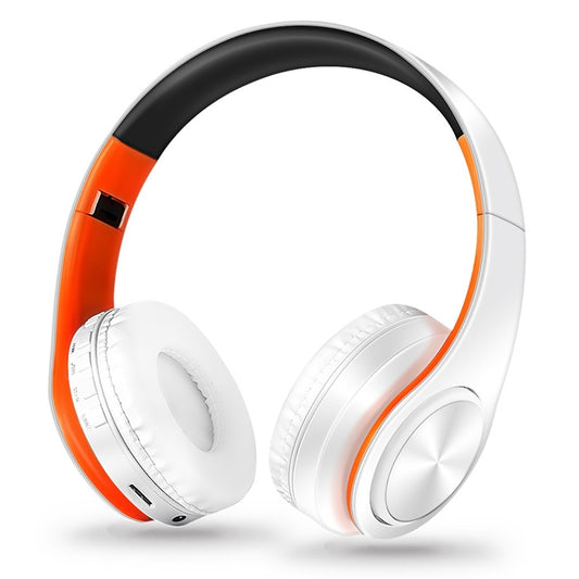 LPT660 Wireless Folding Sports Stereo Music Bluetooth Phones Earphones Support TF Card (Orange) by buy2fix