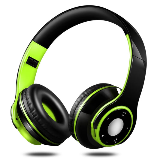 SG-8 Bluetooth 4.0 + EDR Headphones Wireless Over-ear TF Card FM Radio Stereo Music Headset with Mic (Green) by buy2fix