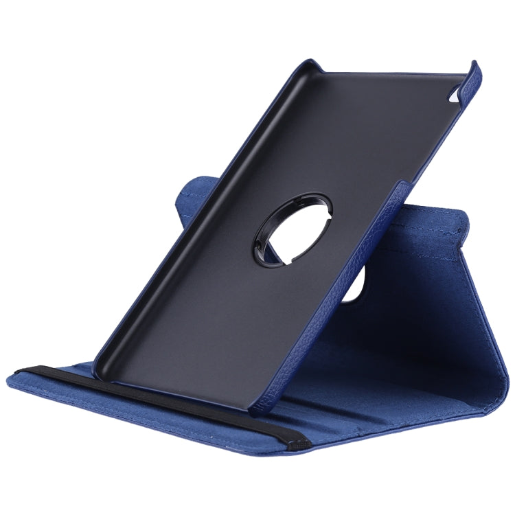 Litchi Texture Horizontal Flip 360 Degrees Rotation Leather Case for Galaxy Tab A 8 (2019) / P200 / P205, with Holder (Dark Blue) by buy2fix