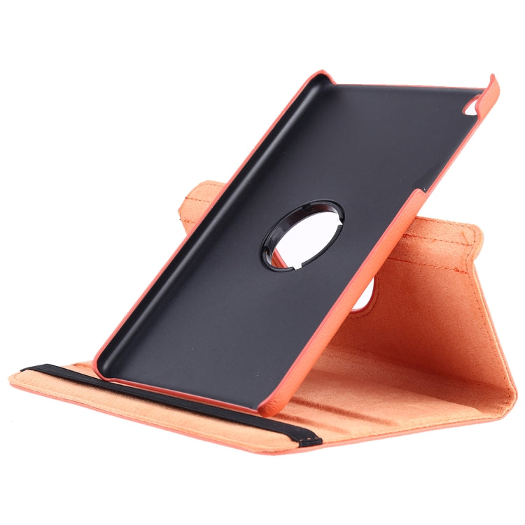 Litchi Texture Horizontal Flip 360 Degrees Rotation Leather Case for Galaxy Tab A 8 (2019) / P200 / P205, with Holder (Orange) by buy2fix