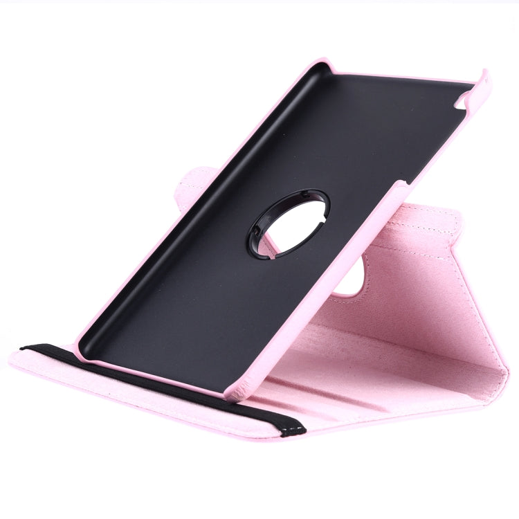 Litchi Texture Horizontal Flip 360 Degrees Rotation Leather Case for Galaxy Tab A 8 (2019) / P200 / P205, with Holder (Pink) by buy2fix