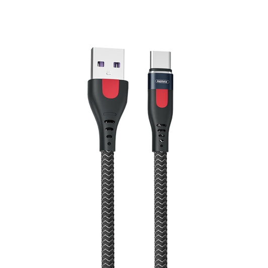 REMAX RC-188a Lesu Pro 1m 5A USB to USB-C / Type-C Aluminum Alloy Braid Fast Charging Data Cable(Black) by REMAX