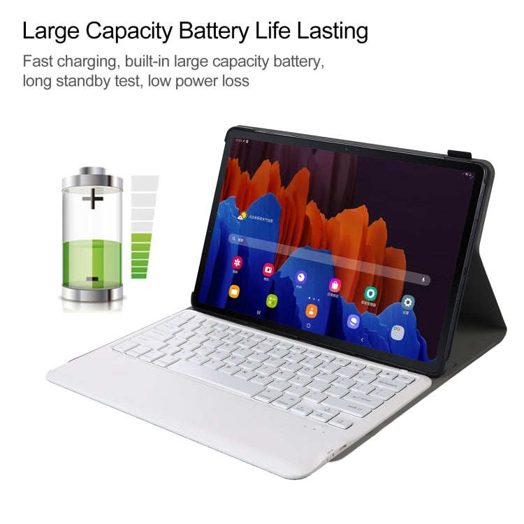 A970 Detachable Bluetooth Keyboard Ultrathin Horizontal Flip Leather Tablet Case for Samsung Galaxy Tab S7 FE T730 / T736 / S7+ T970 / T975 / T976(Gold) by buy2fix