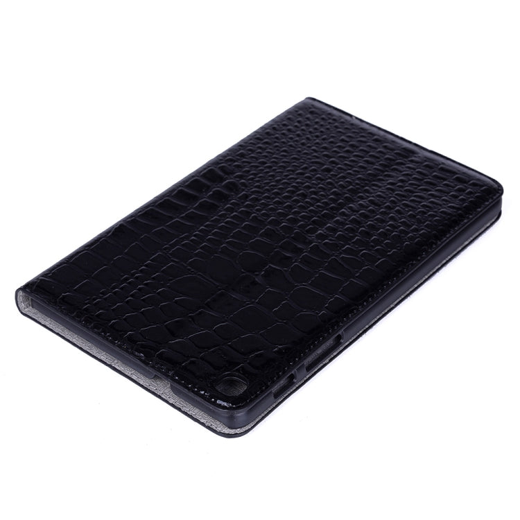 Crocodile Texture Horizontal Flip Leather Case for Galaxy Tab A 8 (2019) P200 / P205, with Holder & Card Slots & Wallet(Black) by buy2fix