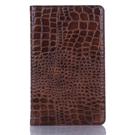 Crocodile Texture Horizontal Flip Leather Case for Galaxy Tab A 8 (2019) P200 / P205, with Holder & Card Slots & Wallet(Brown) by buy2fix