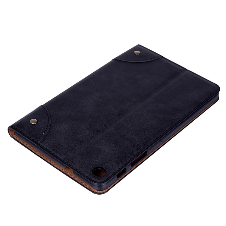 Retro Book Style Horizontal Flip Leather Case for Galaxy Tab A 8 (2019) P200 / P205, with Holder & Card Slots & Wallet (Black) by buy2fix