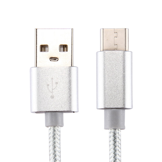Knit Texture USB to USB-C / Type-C Data Sync Charging Cable, Cable Length: 3m, 3A Total Output, 2A Transfer Data(Silver) by buy2fix