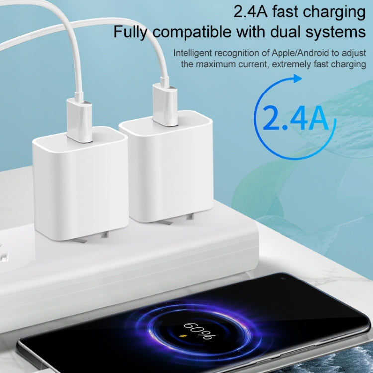 M117 2.4A Single USB Port Flash Charger Travel Charger, EU Plug - USB Charger by buy2fix | Online Shopping UK | buy2fix