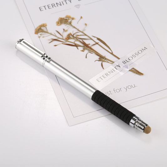 Universal 2 in 1 Multifunction Round Thin Tip Capacitive Touch Screen Stylus Pen, For iPhone, iPad, Samsung, and Other Capacitive Touch Screen Smartphones or Tablet PC(Silver) by buy2fix