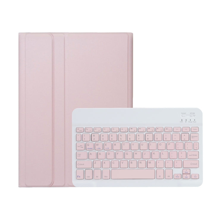 For iPad 11 2025 / 10th Gen 10.9 2022 A10B Lambskin Texture Ultra-thin Bluetooth Keyboard Leather Tablet Case with Pen Slot(Pink) - Universal by buy2fix | Online Shopping UK | buy2fix