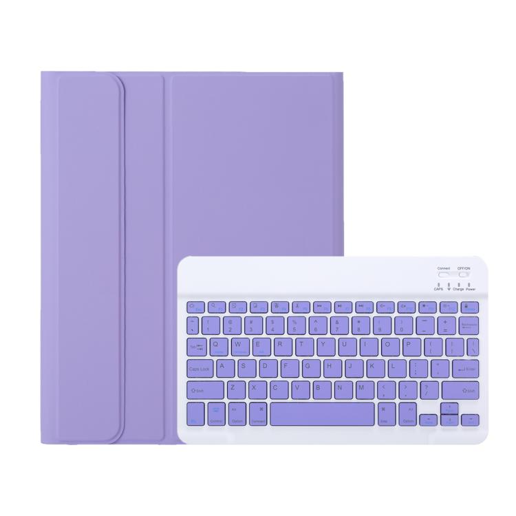 For iPad 11 2025 / 10th Gen 10.9 2022 A10B Lambskin Texture Ultra-thin Bluetooth Keyboard Leather Tablet Case with Pen Slot (Lavender Purple) - Universal by buy2fix | Online Shopping UK | buy2fix