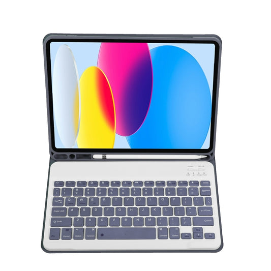 For iPad 11 2025 / 10th Gen 10.9 2022 A10B Lambskin Texture Ultra-thin Bluetooth Keyboard Leather Tablet Case with Pen Slot(Purple) by buy2fix