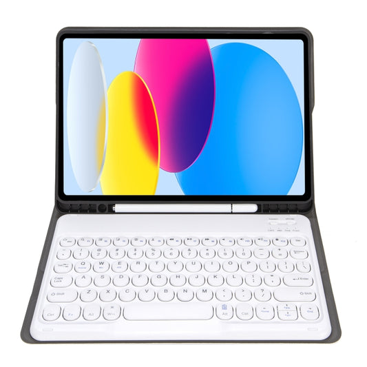 For iPad 11 2025 / 10th Gen 10.9 2022 YA10B Lambskin Texture Bluetooth Keyboard Leather Tablet Case with Pen Slot(Gold) by buy2fix