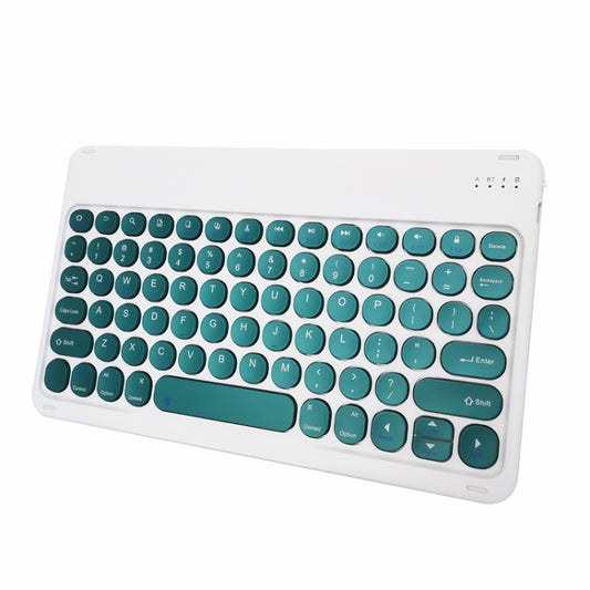 X3 10 inch Universal Tablet Round Keycap Wireless Bluetooth Keyboard (Dark Green) by buy2fix