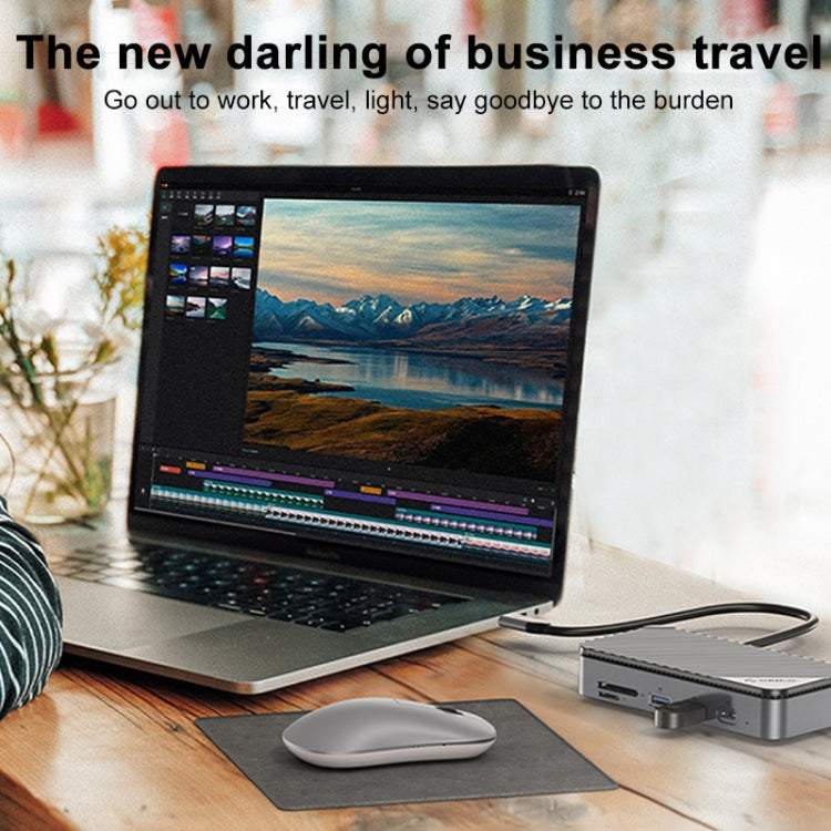 ORICO DPM2P9 V1 10 in 1 HUB Docking Station with M.2 NVMe/NGFF SSD Enclosure and Cooling Fan by ORICO