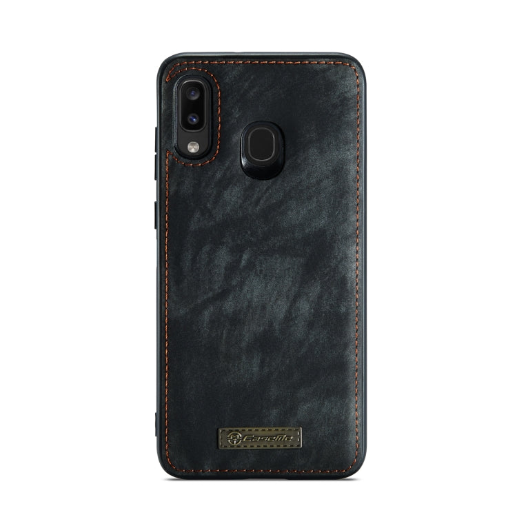 CaseMe-008 Detachable Multifunctional Retro Frosted Horizontal Flip Leather Case for Galaxy A20 / M10S, with Card Slot & Holder & Zipper Wallet & Photo Frame(Black) - Galaxy Phone Cases by CaseMe | Online Shopping UK | buy2fix