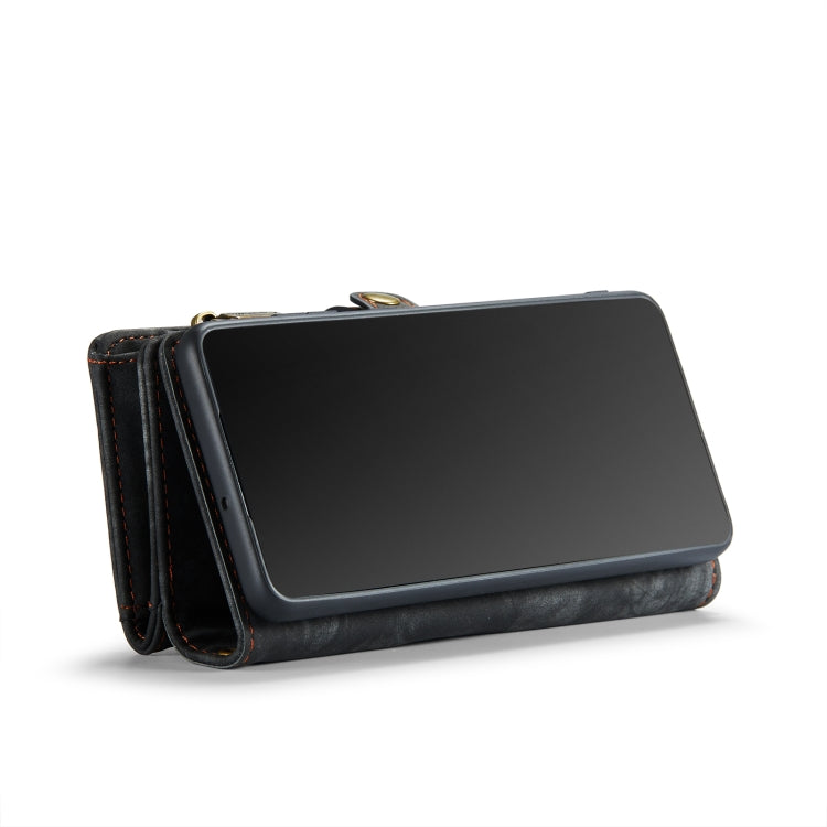 CaseMe-008 Detachable Multifunctional Retro Frosted Horizontal Flip Leather Case for Galaxy A20 / M10S, with Card Slot & Holder & Zipper Wallet & Photo Frame(Black) - Galaxy Phone Cases by CaseMe | Online Shopping UK | buy2fix