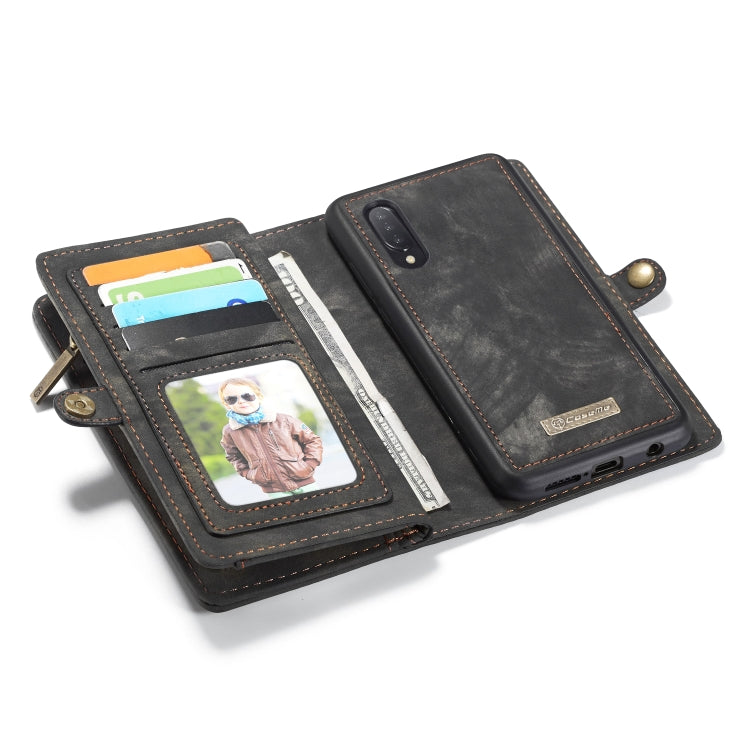 CaseMe-008 Detachable Multifunctional Retro Frosted Horizontal Flip Leather Case for Galaxy A50, with Card Slot & Holder & Zipper Wallet & Photo Frame(Black) - Galaxy Phone Cases by CaseMe | Online Shopping UK | buy2fix