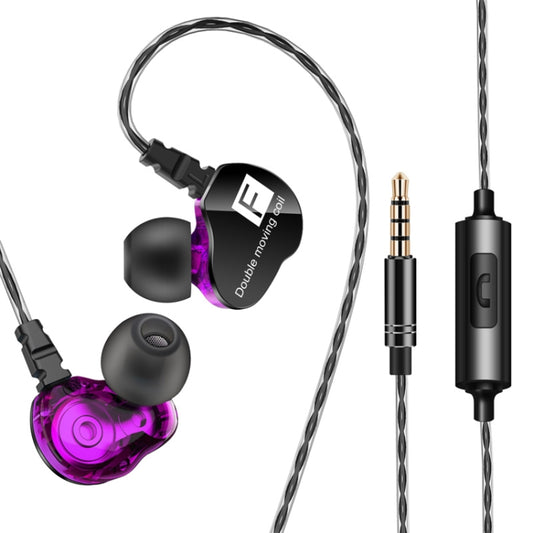 QKZ CK9 HiFi In-ear Four Unit Sports Music Headphones (Purple) by QKZ