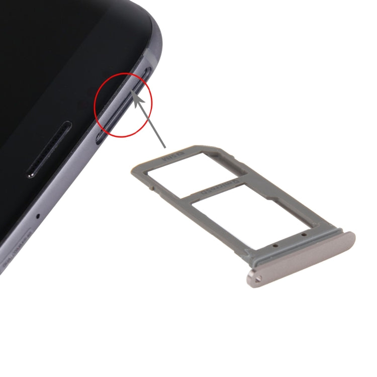 For Galaxy S7 Edge / G935 SIM Card Tray and Micro SD Card Tray (Rose Gold) - Card Tray by buy2fix | Online Shopping UK | buy2fix
