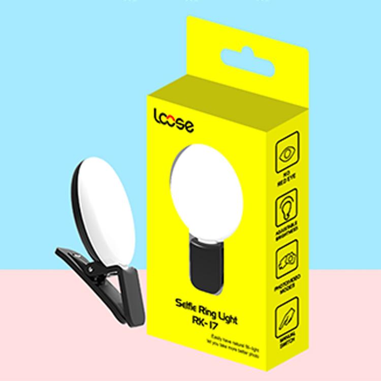 RK17 Mini and Portable Live Show Beauty Artifact 3 Levels of Brightness Warm and White Light Fill Light with 9 LED Light, For iPhone, Galaxy, Huawei, Xiaomi, LG, HTC and Other Smart Phones(Black) by buy2fix