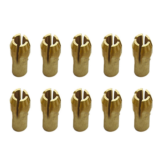 10 PCS Three-claw Copper Clamp Nut for Electric Mill Fittings,Bore diameter: 3.0mm by buy2fix