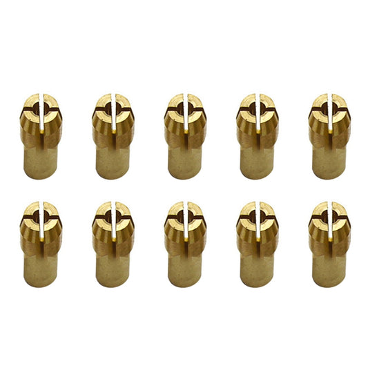 10 PCS Three-claw Copper Clamp Nut for Electric Mill Fittings,Bore diameter: 2.2mm by buy2fix