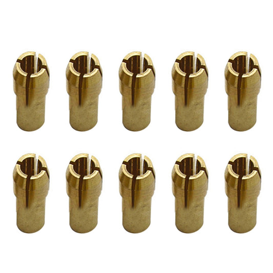 10 PCS Three-claw Copper Clamp Nut for Electric Mill Fittings,Bore diameter: 3.2mm by buy2fix