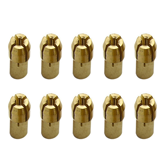 10 PCS Three-claw Copper Clamp Nut for Electric Mill Fittings,Bore diameter: 2.0mm by buy2fix