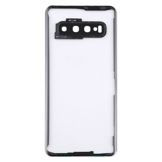 For Samsung Galaxy S10 G973F/DS G973U G973 SM-G973 Transparent Battery Back Cover with Camera Lens Cover (Transparent) - Back Cover by buy2fix | Online Shopping UK | buy2fix