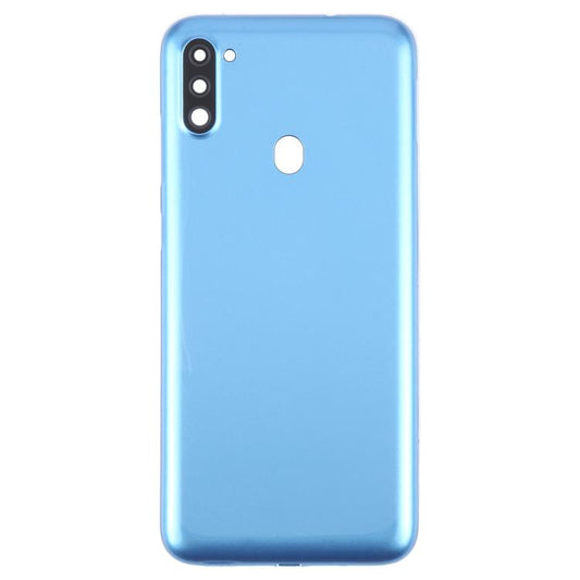 For Samsung Galaxy A11 SM-A115F Back Cover with Camera Lens Cover(Blue) - Back Cover by buy2fix | Online Shopping UK | buy2fix