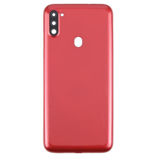 For Samsung Galaxy A11 SM-A115F Back Cover with Camera Lens Cover(Red) - Back Cover by buy2fix | Online Shopping UK | buy2fix