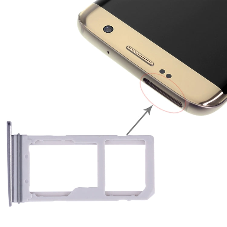 For Galaxy S7 Edge 2 SIM Card Tray / Micro SD Card Tray (Blue) - Card Tray by buy2fix | Online Shopping UK | buy2fix