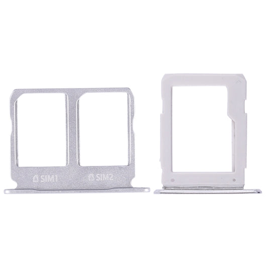 For Galaxy A9100 / A9 (2016) 2 SIM Card Tray + Micro SD Card Tray (White) - Card Tray by buy2fix | Online Shopping UK | buy2fix