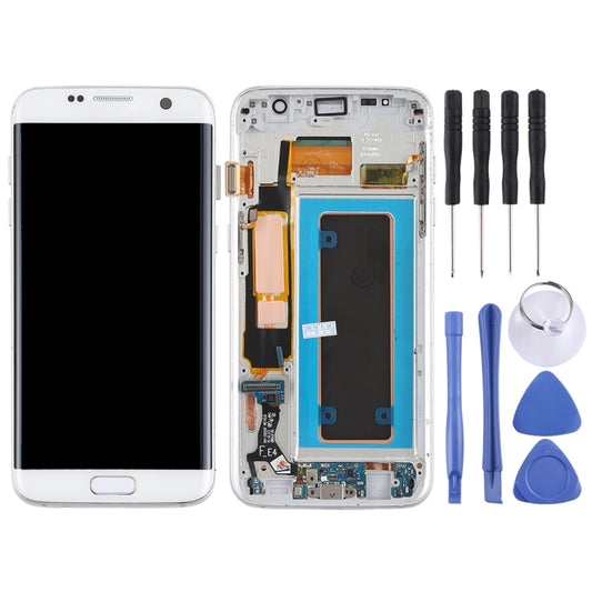 Original Super AMOLED Material LCD Screen and Digitizer Full Assembly(with Frame / Charging Port Flex Cable / Power Button Flex Cable / Volume Button Flex Cable) for Galaxy S7 Edge / G935F / G935FD(White) - LCD Screen by buy2fix | Online Shopping UK | buy2fix