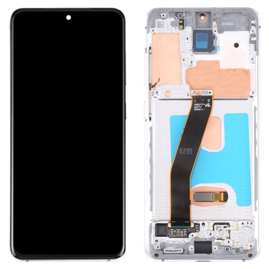 Original Dynamic AMOLED Material LCD Screen and Digitizer Full Assembly with Frame for Samsung Galaxy S20 4G SM-G980(Silver) - LCD Screen by buy2fix | Online Shopping UK | buy2fix