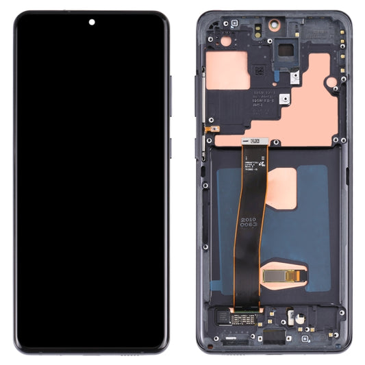 Original Super AMOLED LCD Screen for Samsung Galaxy S20 Ultra 4G/S20 Ultra 5G Digitizer Full Assembly with Frame (Black) - LCD Screen by buy2fix | Online Shopping UK | buy2fix