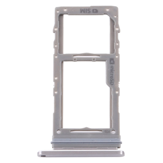 For Samsung Galaxy Note 10 Lite SM-N770 SIM Card Tray + Micro SD Card Tray (Silver) - Card Tray by buy2fix | Online Shopping UK | buy2fix