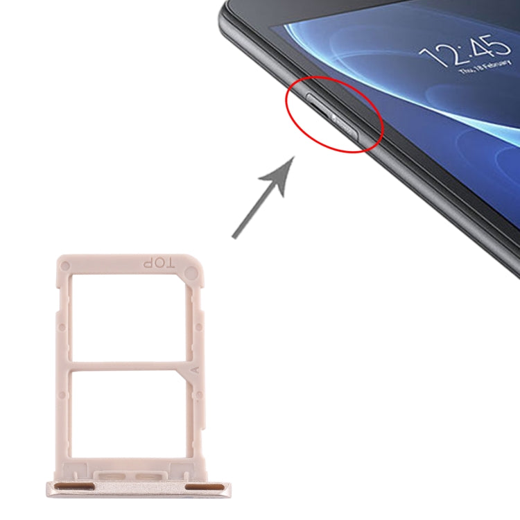 For Samsung Galaxy Tab A 7.0 (2016) SM-T285 SIM Card Tray + SIM Card Tray (Gold) - Card Tray by buy2fix | Online Shopping UK | buy2fix