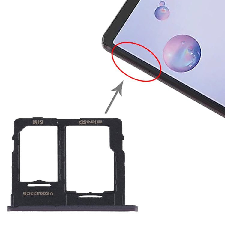 For Samsung Galaxy Tab A 8.4(2020) / SM-T307U SIM Card Tray + Micro SD Card Tray (Black) - Card Tray by buy2fix | Online Shopping UK | buy2fix