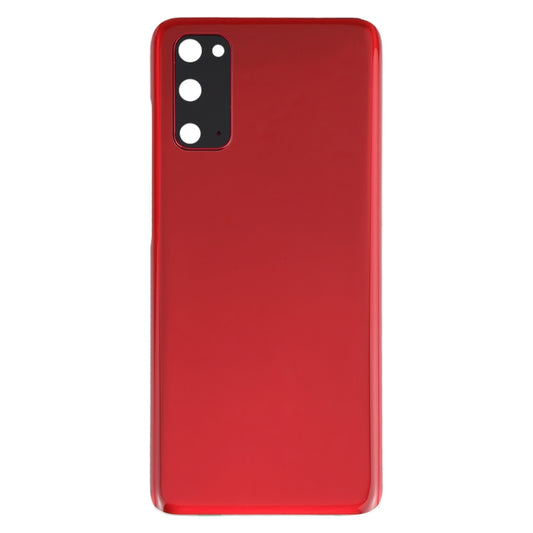 For Samsung Galaxy S20 Battery Back Cover with Camera Lens Cover(Red) - Back Cover by buy2fix | Online Shopping UK | buy2fix