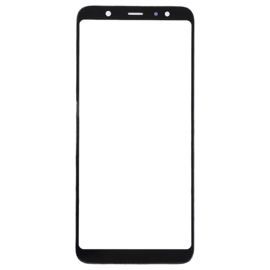 For Samsung Galaxy A6+ (2018) / A605 10pcs Front Screen Outer Glass Lens (Black) - Outer Glass Lens by buy2fix | Online Shopping UK | buy2fix