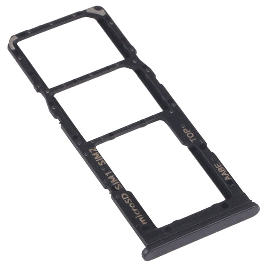 For Samsung Galaxy A12 SM-A125 SIM Card Tray + SIM Card Tray + Micro SD Card Tray (Black) - Card Tray by buy2fix | Online Shopping UK | buy2fix