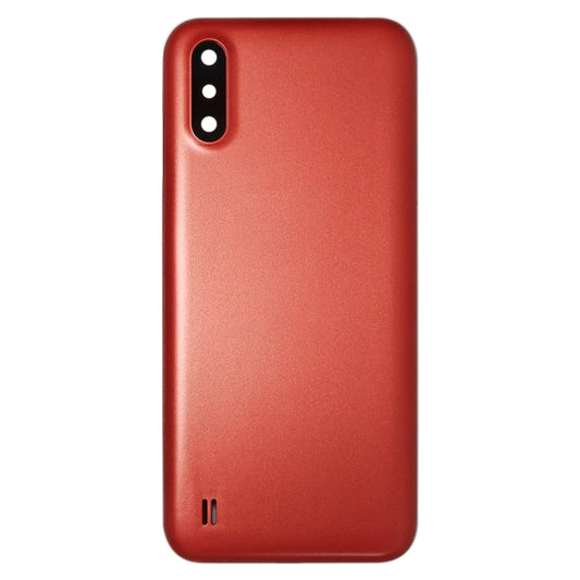 For Samsung Galaxy A01 SM-015F Battery Back Cover With Camera Lens (Red) - Camera Series by buy2fix | Online Shopping UK | buy2fix