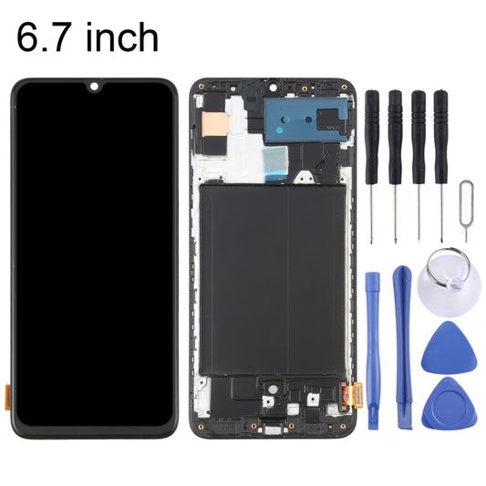 OLED LCD Screen for Samsung Galaxy A70 SM-A705 Digitizer Full Assembly with Frame (6.7 inch)(Black) - LCD Screen by buy2fix | Online Shopping UK | buy2fix