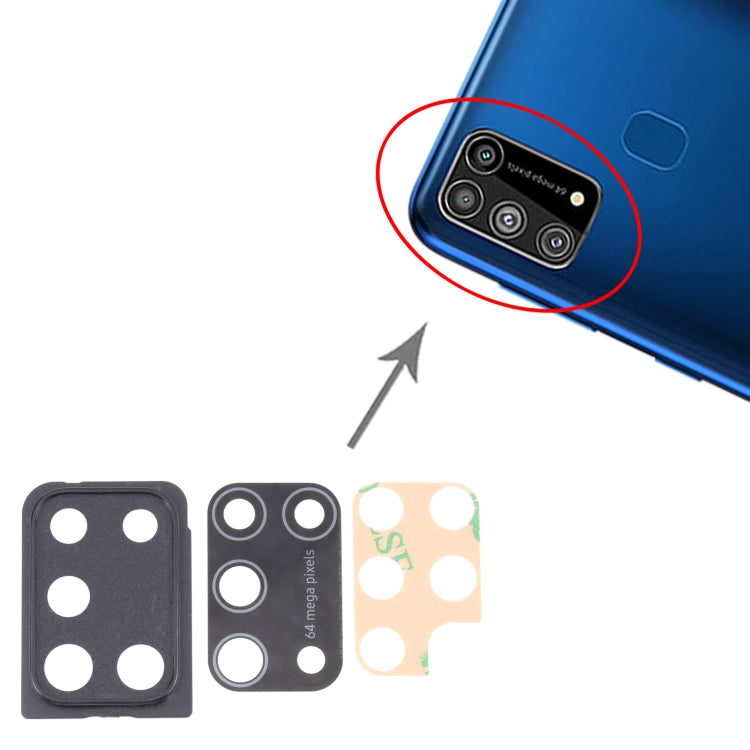 For Samsung Galaxy M31 / Galaxy M31 Prime SM-M315 10pcs Camera Lens Cover (Black) - Camera Series by buy2fix | Online Shopping UK | buy2fix