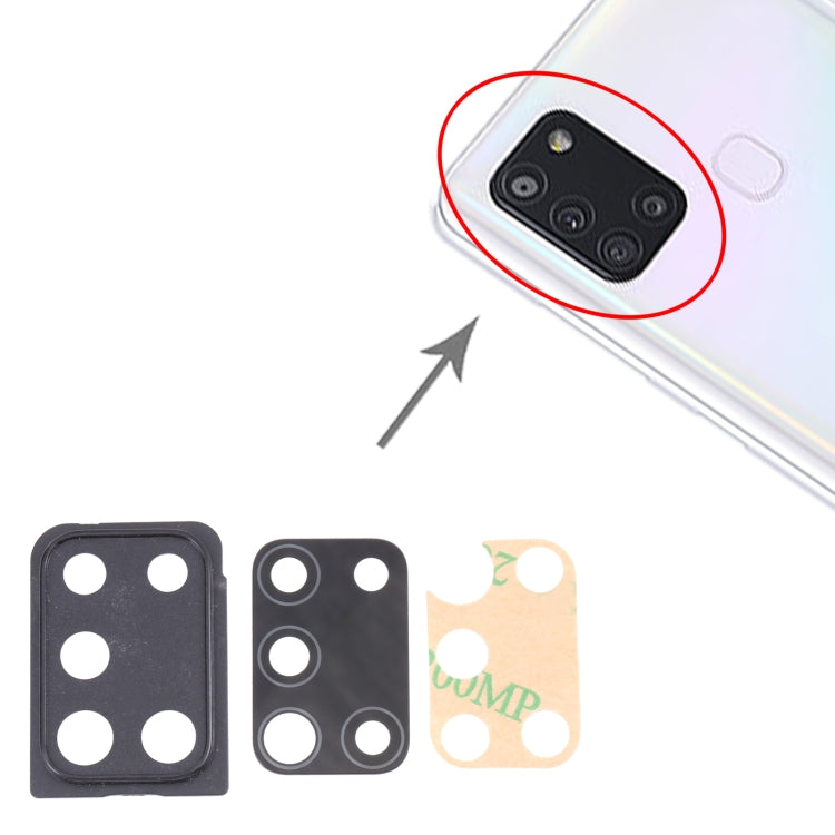 For Samsung Galaxy A21s SM-A217 10pcs Camera Lens Cover (Black) - Camera Series by buy2fix | Online Shopping UK | buy2fix