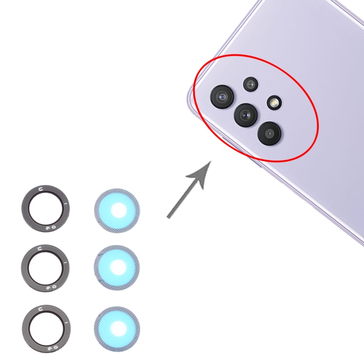 For Samsung Galaxy A32 5G SM-A326 10pcs Back Camera Lens - Camera Series by buy2fix | Online Shopping UK | buy2fix