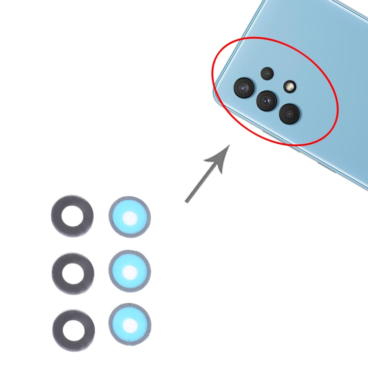 For Samsung Galaxy A32 SM-A325 10pcs Back Camera Lens - Camera Series by buy2fix | Online Shopping UK | buy2fix